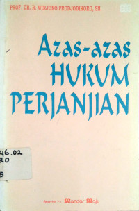 Azaz-azas Hukum Perjanjian