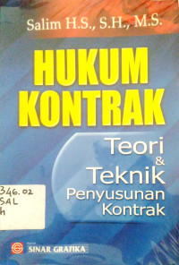 Hukum Kontrak; Teori dan teknik Penyusunan Kontrak