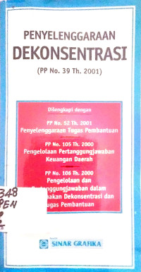 PENYELENGGARAAN Dekonsentrasi (PP No.39 th 2001)