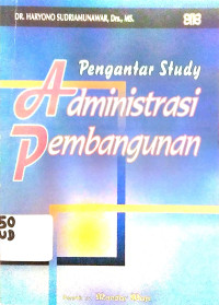 Pengantar Studi Administrasi Pembangunan