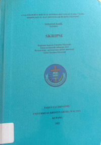 Analisis Pertumbuhan Kinerja keuangan pada usaha Mikro, Kecil dan Menengah di Kota Kupang.