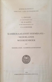Kamberaas (Ost-Soembaas)-Nederlands Woordenboek