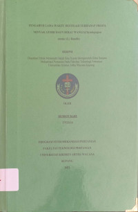 Pengaruh Lama waktu Destilasi terhadap Profil Minyak Atsiri Daun Serai Wangi(Chymbopogonnardus (L.) Rendle)