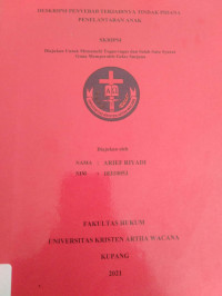 Deskripsi penyebab terjadinya tindak pidana penelantaran anak