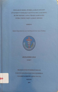 Pengaruh Model Pembelajaran Concep Attaiment terhadap Aktifitas Belajar siswa di SMP Negeri 1 Lewa Tidahu Kabupaten Sumba Timur Tahun ajaran 2020/2021