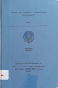 Analisis Kadar Asam Asetat Cuka Buah Sirsak (Annona muricata L.)