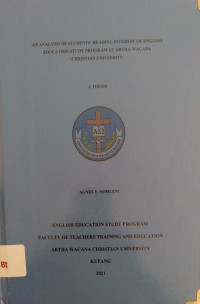 An Analysis of students reading interest oof english education study programat Artha Wacana Christian University