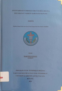 Inventarisasi Tumbuhan Obat di Desa Oeltua Kecamatan Taebenu Kabupaten Kupang