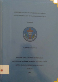 A Descriptive study on reduplication in Kotagana dialect of Nagekeo Language