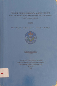 Pengaruh Strategi Eksperiental Learning terhadap Hasil Belajar Kognitif siswa di SMP Negeri 1 Pantai Baru tahun ajaran 2020/2021