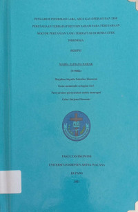 Pengaruh Informasi Laba arus kas Operasi dan Zise Perusahaan terhadap Return Saham pada perusahaan Sektor Pertanian  yang terdaftar di bursa Efek Indonesia.