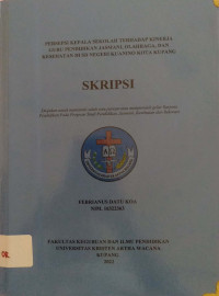 Persepsi Kepala Sekolah terhadap kinerja guru pendidikan jasmani, olahraga, dan kesehatan di SD Negeri Kuanino Kota Kupang