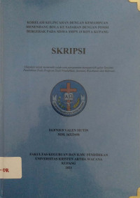 Korelasi kelincahan dengan kemampuan menendang bola ke sasaran dengan posisi bergerak pada siswa SMP N. 15 Kota Kupang
