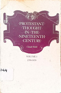 Protestan Thought in the nineteenth Century